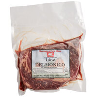 Warrington Farm Meats 14 oz. Frozen Delmonico Steak - 12/Case