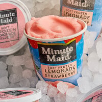 Minute Maid 12 oz. Soft Frozen Strawberry Lemonade Cup - 12/Case