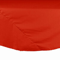 120" Round Orange Hemmed 65/35 Poly/Cotton BlendCloth Table Cover