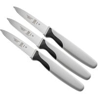 Mercer Culinary M19903 Millennia® 3 inch Serrated Paring Knife - 3/Pack