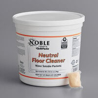 Noble Chemical QuikPacks 0.5 oz. Neutral Floor Cleaner Packs 90 Count Tub - 2/Case
