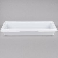Rubbermaid FG350600WHT White Polyethylene Food Storage Box - 26 inch x 18 inch x 3 1/2 inch