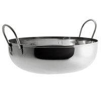 Vollrath 59752 65 oz. Shallow Stainless Steel Balti Dish - 8 1/4 inch x 2 3/4 inch
