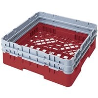 Cambro BR578163 Red Camrack Full Size Open Base Rack with 2 Extenders