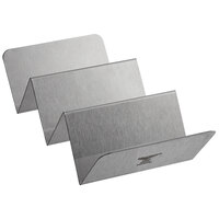 Vollrath 59788 8 1/2 inch x 4 inch x 2 inch Stainless Steel Taco Holder with 2 or 3 Compartments