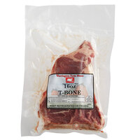 Warrington Farm Meats 16 oz. Fresh T-Bone Steak - 10/Case