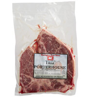 Warrington Farm Meats 14 oz. Fresh Porterhouse Steak - 12/Case