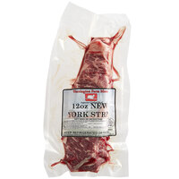 Warrington Farm Meats 12 oz. Fresh New York Strip Steak - 14/Case