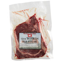Warrington Farm Meats 12 oz. Fresh Bone-In Ribeye Steak - 14/Case