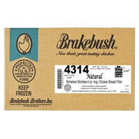 Brakebush Farm Pantry Boneless Skinless 4 oz. Natural Chicken Fillet 5 lb. Bag - 2/Case