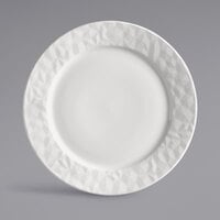 Reserve by Libbey 988001151 Status 10 1/2" Royal Rideau White Porcelain Round Plate with Wide Rim - 12/Case