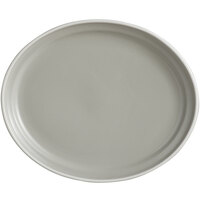 World Tableware ENG-8-C Englewood 12" Matte Mint Cream Porcelain Oval Platter - 12/Case