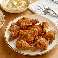 Brakebush Country Krisp 26 lb. Case 8-Piece Fully Cooked Breaded Chicken Dinners