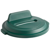Rubbermaid 2018168 BRUTE 32 Gallon Green Round Recycling Bin Lid with Paper Slot and Vertical Billboard