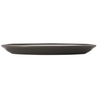 World Tableware ENG-8-O Englewood 12 inch Matte Olive Porcelain Oval Platter - 12/Case