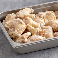 Brakebush 6 lb. Bag Fully Cooked Unbreaded Jumbo Chicken Wingettes - 2/Case
