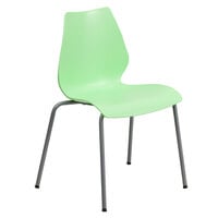 Flash Furniture RUT-288-GREEN-GG Hercules Green Stack Chair with Lumbar Support
