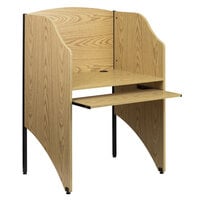 Flash Furniture MT-M6201-OAK-GG Oak Study Carrel