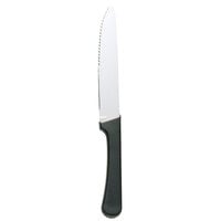 Walco 610527 5 inch Stainless Steel Jumbo Serrated Round Tip Steak Knife with Polypropylene Handle   - 12/Case