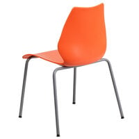 Flash Furniture RUT-288-ORANGE-GG Hercules Orange Stack Chair with Lumbar Support