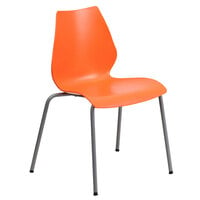 Flash Furniture RUT-288-ORANGE-GG Hercules Orange Stack Chair with Lumbar Support