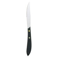 Walco 870527 4 inch Stainless Steel Serrated Steak Knife with Plastic Ebony Handle   - 24/Case