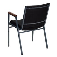 Flash Furniture XU-60154-BK-GG Hercules Heavy Duty Black Dot Fabric Stack Chair with Arms