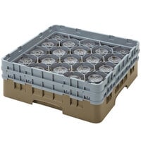 Cambro 20S434184 Camrack 5 1/4 inch High Customizable Beige 20 Compartment Glass Rack
