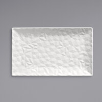 Reserve by Libbey 988001236 Status 13" x 8" Royal Rideau White Porcelain Rectangular Platter - 12/Case