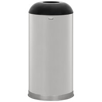Rubbermaid FGR32SSSGL Round Tops 15 Gallon Stainless Steel Open Top Trash Can with Galvanized Liner