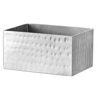 Libbey 6705 Sonoran 3 1/8" x 2 1/4" x 1 5/8" Hammered Stainless Steel Sugar Package Holder - 6/Case
