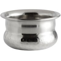 World Tableware PBB-3 Sonoran 4 oz. Hammered Stainless Steel Pot Belly Bowl