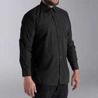Henry Segal Men's Customizable Black Long Sleeve Dress Shirt - 4XL