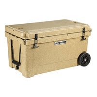 CaterGator CG65SPBW Beige 65 Qt. Mobile Rotomolded Extreme Outdoor Cooler / Ice Chest