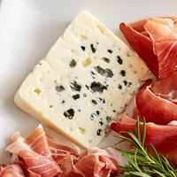 Papillon 3 oz. AOP Black Label Cave-Aged Roquefort Raw Sheep's Blue Cheese Wedge - 6/Case