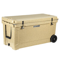 CaterGator CG100SPBW Beige 100 Qt. Mobile Rotomolded Extreme Outdoor Cooler / Ice Chest