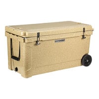 CaterGator CG100SPBW Beige 110 Qt. Mobile Rotomolded Extreme Outdoor Cooler / Ice Chest