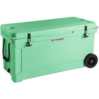 CaterGator CG100SFW Seafoam 100 Qt. Mobile Rotomolded Extreme Outdoor Cooler / Ice Chest