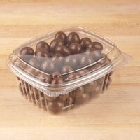 Genpak 12 oz. Clear Hinged Deli Container with High Dome - 100/Pack