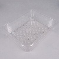 Cambro 23CLRCW135 Camwear 1/2 Size Clear Polycarbonate Colander Pan - 3 inch Deep