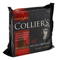 Collier's 7 oz. Powerful Welsh Cheddar Cheese Wedge - 12/Case
