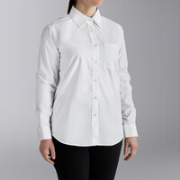 Henry Segal Women's Customizable White Long Sleeve Dress Shirt - 14