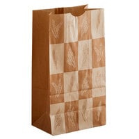 Bagcraft Packaging 300283 6 lb. EcoCraft Dubl-Wax® Kraft Bag with Artisan Print   - 500/Case