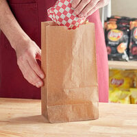 Choice 6 lb. Natural Kraft Waxed Paper Bag - 1000/Case