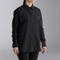 Henry Segal Women's Customizable Black Long Sleeve Dress Shirt - 2XL