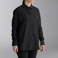 Henry Segal Women's Customizable Black Long Sleeve Dress Shirt - L
