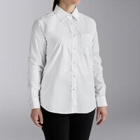 Henry Segal Women's Customizable White Long Sleeve Dress Shirt - 12