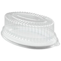 Fineline 9515-L Platter Pleasers 8 inch x 12 inch Clear Plastic Oval Tray Dome Lid - 50/Case