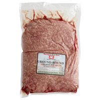 Warrington Farm Meats 5 lb. Fresh Ground Round Beef 90% Lean 10% Fat - 4/Case