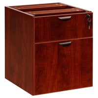 Boss N108-M Mahogany Laminate Hanging Pedestal Letter File Cabinet - 16 inch x 18 inch x 19 inch